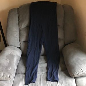 Navy blue maternity leggings